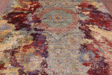 Geometric Persian Mamluk Hand Knotted Wool Rug - 9' 4" X 11' 8" - Golden Nile