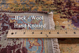 Geometric Persian Mamluk Hand Knotted Wool Rug - 9' 4" X 11' 8" - Golden Nile