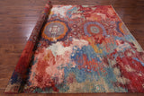 Asbtract Modern Mamluk Hand Knotted Wool Rug - 9' 9" X 12' 9" - Golden Nile