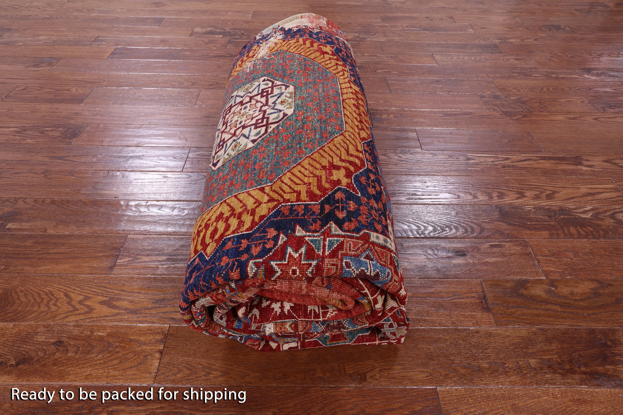 Asbtract Modern Mamluk Hand Knotted Wool Rug - 9' 9" X 12' 9" - Golden Nile