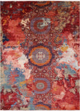 Asbtract Modern Mamluk Hand Knotted Wool Rug - 9' 9" X 12' 9" - Golden Nile