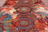 Asbtract Modern Mamluk Hand Knotted Wool Rug - 9' 9" X 12' 9" - Golden Nile