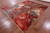 Asbtract Modern Mamluk Hand Knotted Wool Rug - 9' 9" X 12' 9" - Golden Nile