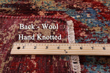 Asbtract Modern Mamluk Hand Knotted Wool Rug - 9' 9" X 12' 9" - Golden Nile