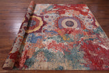 Abstract Modern Mamluk Hand Knotted Wool Rug - 8' 4" X 12' 6" - Golden Nile