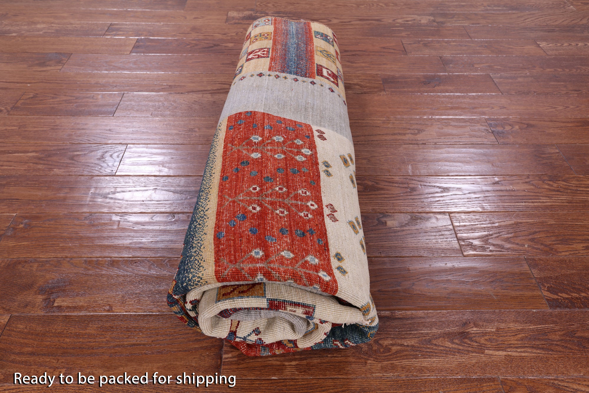 Tribal Persian Gabbeh Hand Knotted Wool Rug - 6' 6" X 9' 11" - Golden Nile