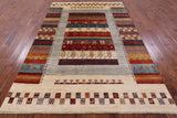 Tribal Persian Gabbeh Hand Knotted Wool Rug - 6' 6" X 9' 11" - Golden Nile