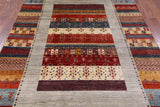 Tribal Persian Gabbeh Hand Knotted Wool Rug - 6' 6" X 9' 11" - Golden Nile