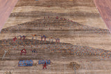 Persian Gabbeh Hand Knotted Wool Rug - 6' 7" X 9' 7" - Golden Nile