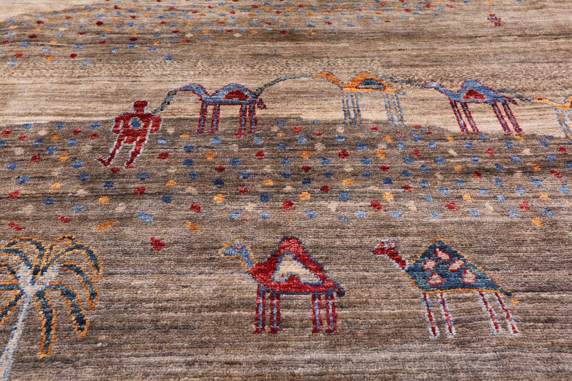 Persian Gabbeh Hand Knotted Wool Rug - 6' 7" X 9' 7" - Golden Nile
