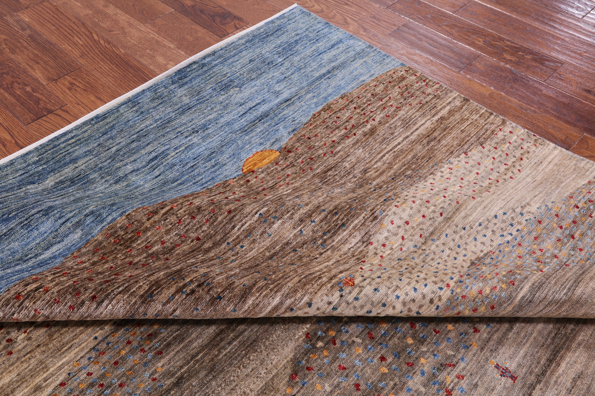 Persian Gabbeh Hand Knotted Wool Rug - 6' 7" X 9' 7" - Golden Nile