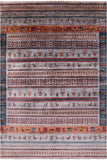 Tribal Persian Gabbeh Hand Knotted Wool Rug - 6' 7" X 9' 8" - Golden Nile