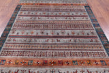 Tribal Persian Gabbeh Hand Knotted Wool Rug - 6' 7" X 9' 8" - Golden Nile