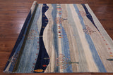 Tribal Persian Gabbeh Hand Knotted Wool Rug - 8' 0" X 9' 9" - Golden Nile