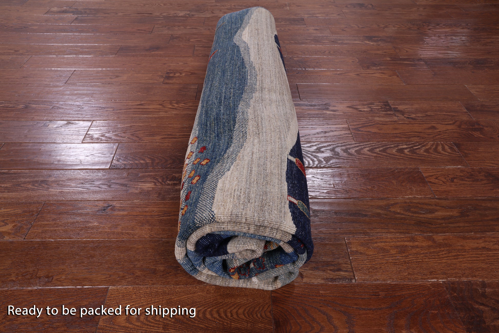 Tribal Persian Gabbeh Hand Knotted Wool Rug - 8' 0" X 9' 9" - Golden Nile
