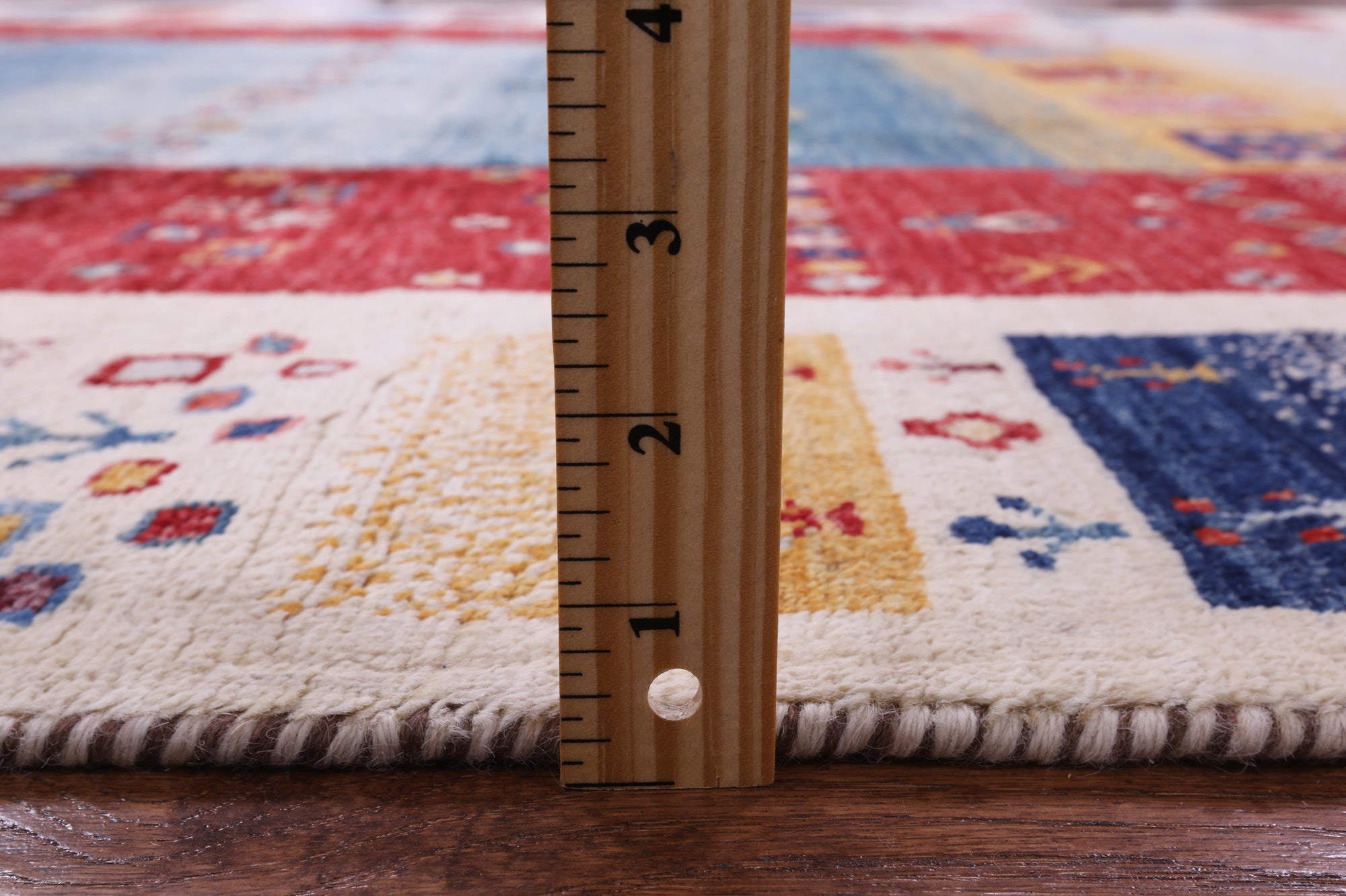 Tribal Persian Gabbeh Hand Knotted Wool Rug - 5' 5" X 7' 9" - Golden Nile