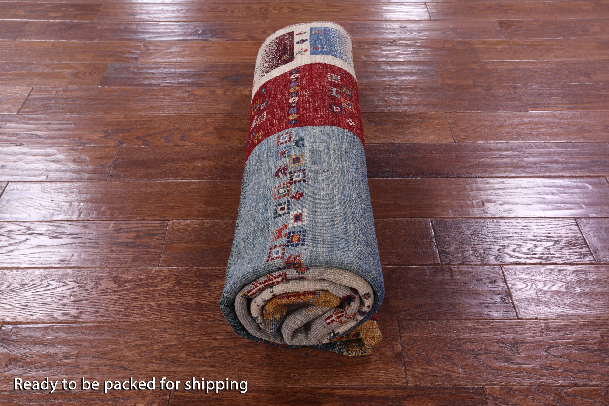 Tribal Persian Gabbeh Hand Knotted Wool Rug - 5' 5" X 7' 9" - Golden Nile
