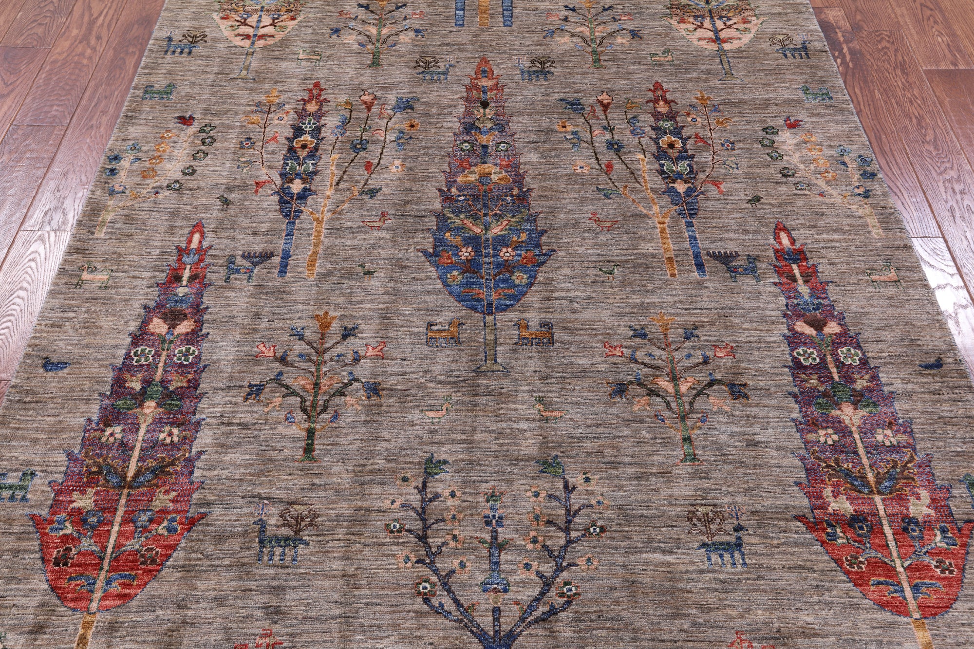 Tribal Persian Gabbeh Hand Knotted Wool Rug - 5' 8" X 8' 2" - Golden Nile