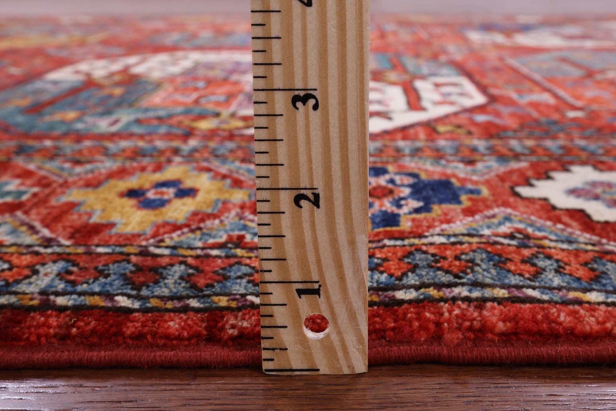 Red Turkmen Ersari Handmade Wool Rug - 4' 10" X 6' 10" - Golden Nile