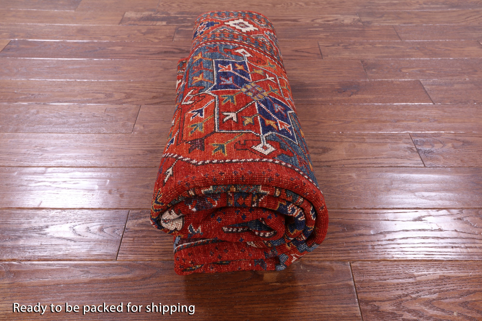 Red Turkmen Ersari Handmade Wool Rug - 4' 10" X 6' 10" - Golden Nile