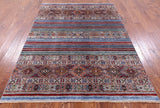 Khorjin Persian Gabbeh Handmade Wool Rug - 5' 8" X 7' 9" - Golden Nile