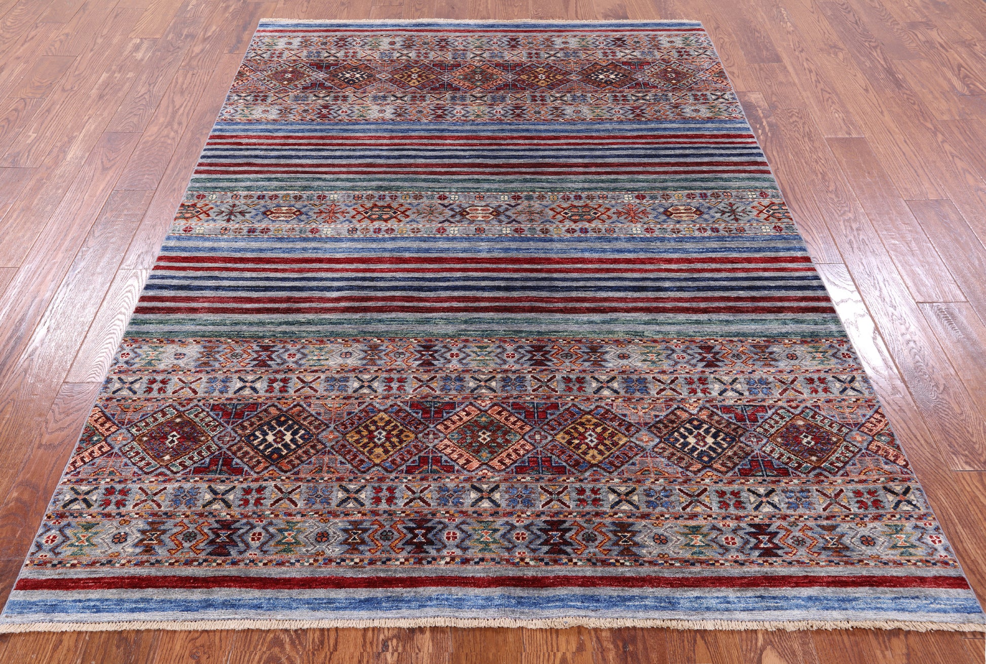 Khorjin Persian Gabbeh Handmade Wool Rug - 5' 8" X 7' 9" - Golden Nile