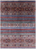 Khorjin Persian Gabbeh Handmade Wool Rug - 5' 8" X 7' 9" - Golden Nile