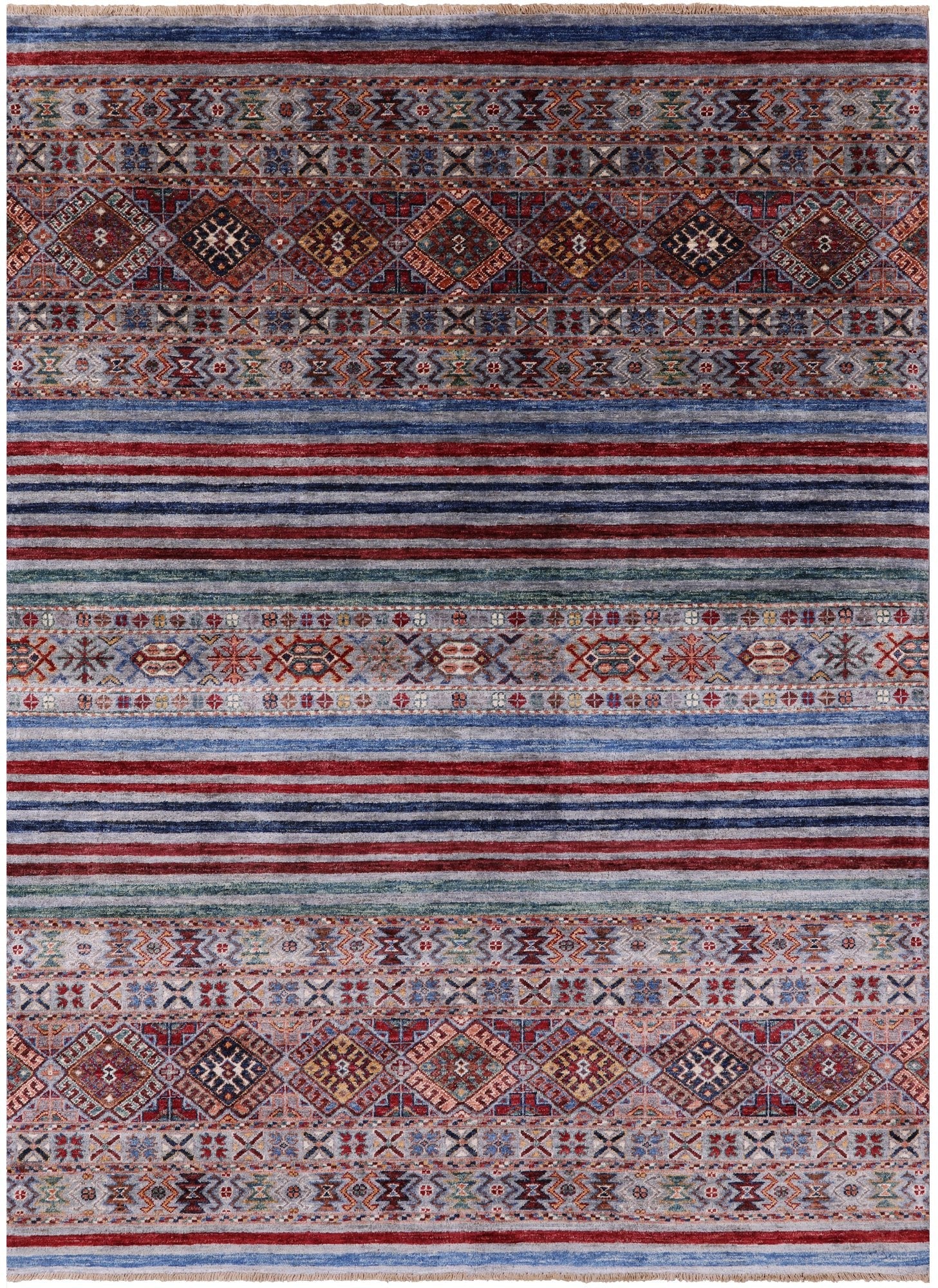 Khorjin Persian Gabbeh Handmade Wool Rug - 5' 8" X 7' 9" - Golden Nile