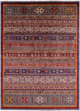 Tribal Persian Gabbeh Hand Knotted Wool Rug - 5' 7" X 7' 10" - Golden Nile