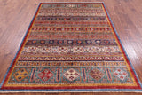 Tribal Persian Gabbeh Hand Knotted Wool Rug - 5' 7" X 7' 10" - Golden Nile