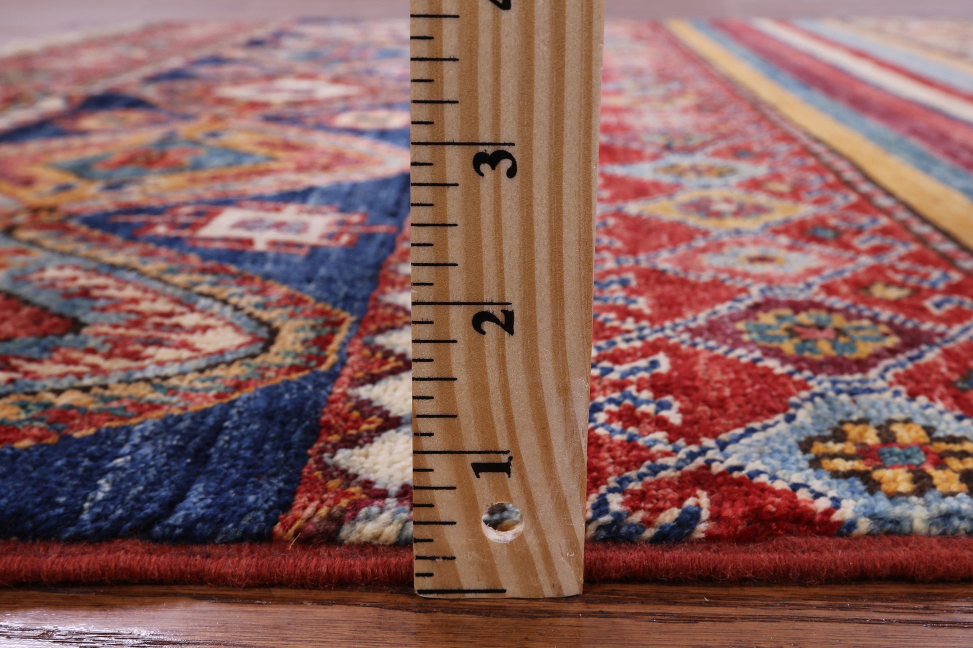 Khorjin Persian Gabbeh Hand Knotted Wool Rug - 4' 0" X 5' 10" - Golden Nile