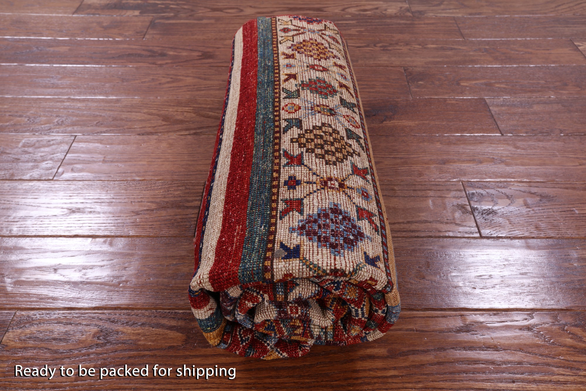 Khorjin Persian Gabbeh Hand Knotted Wool Rug - 4' 0" X 5' 10" - Golden Nile