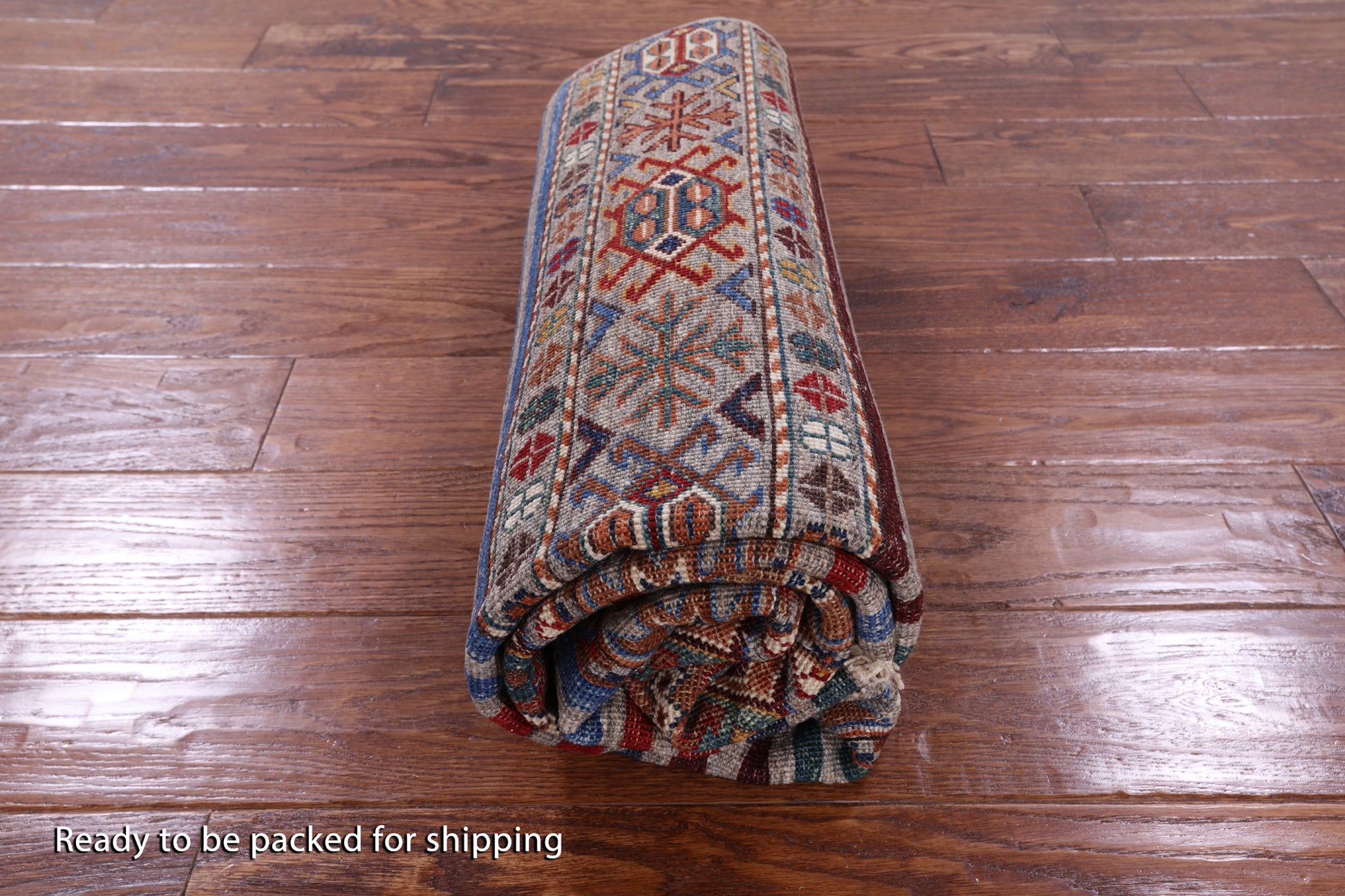 Khorjin Persian Gabbeh Hand Knotted Wool Rug - 4' 0" X 5' 10" - Golden Nile