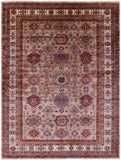 Super Kazak Hand Knotted Wool Rug - 9' 2" X 11' 11" - Golden Nile