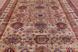 Super Kazak Hand Knotted Wool Rug - 9' 2" X 11' 11" - Golden Nile