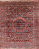 Geometric Persian Mamluk Hand Knotted Wool Rug - 8' 4" X 10' 1" - Golden Nile