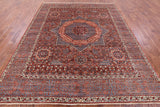 Geometric Persian Mamluk Hand Knotted Wool Rug - 8' 4" X 10' 1" - Golden Nile