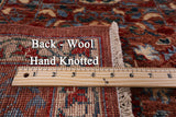 Geometric Persian Mamluk Hand Knotted Wool Rug - 8' 4" X 10' 1" - Golden Nile