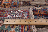Super Kazak Hand Knotted Wool Rug - 8' 0" X 10' 3" - Golden Nile
