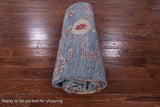 Blue Turkish Oushak Handmade Wool Rug - 9' 9" X 13' 4" - Golden Nile