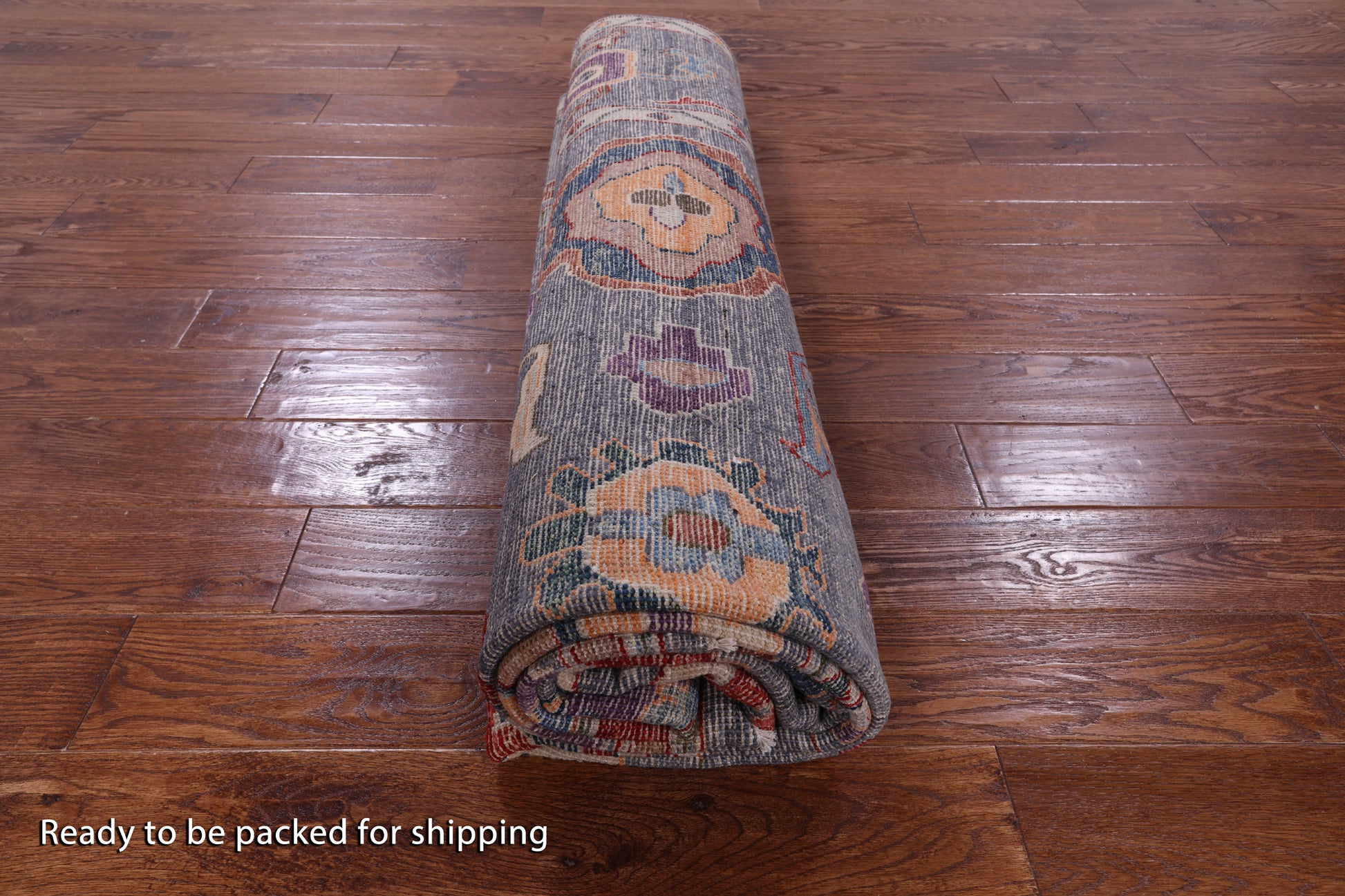 Grey Turkish Oushak Hand Knotted Wool Rug - 7' 10" X 9' 10" - Golden Nile