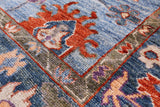 Blue Turkish Oushak Hand Knotted Wool Rug - 5' 11" X 8' 5" - Golden Nile