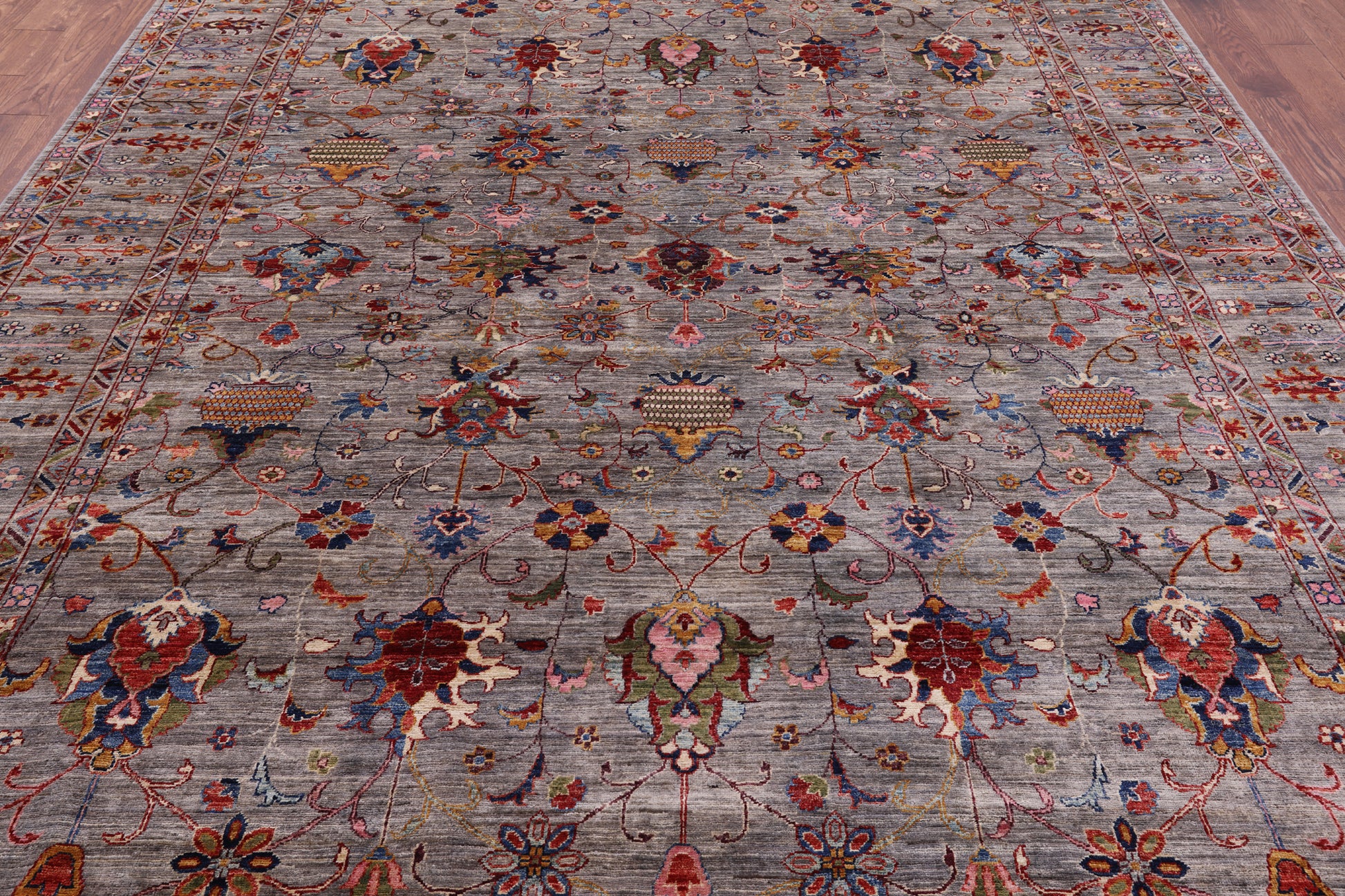Peshawar Hand Knotted Wool Rug - 8' 11" X 11' 7" - Golden Nile