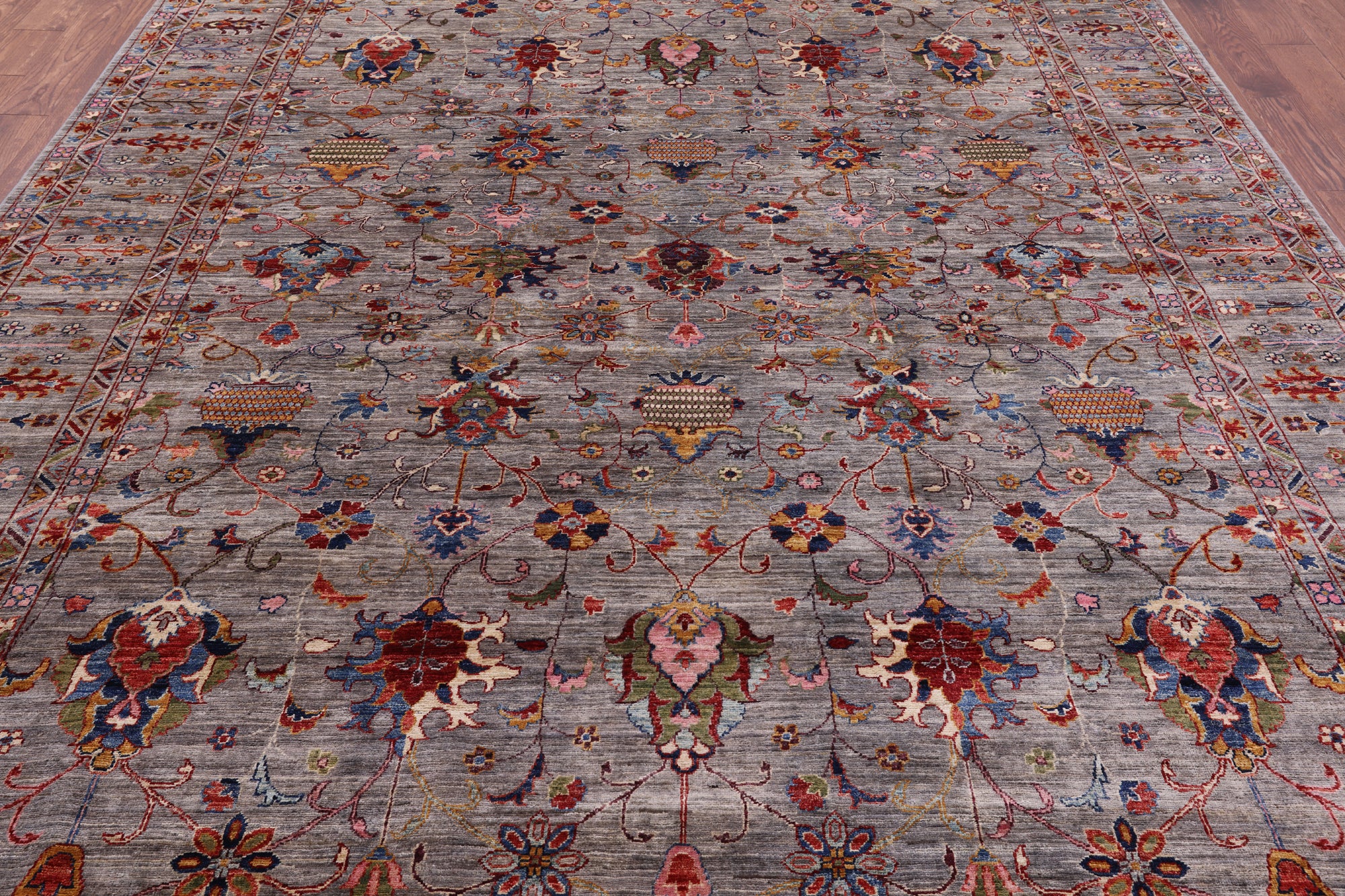 Peshawar Hand Knotted Wool Rug - 8' 11" X 11' 7" - Golden Nile