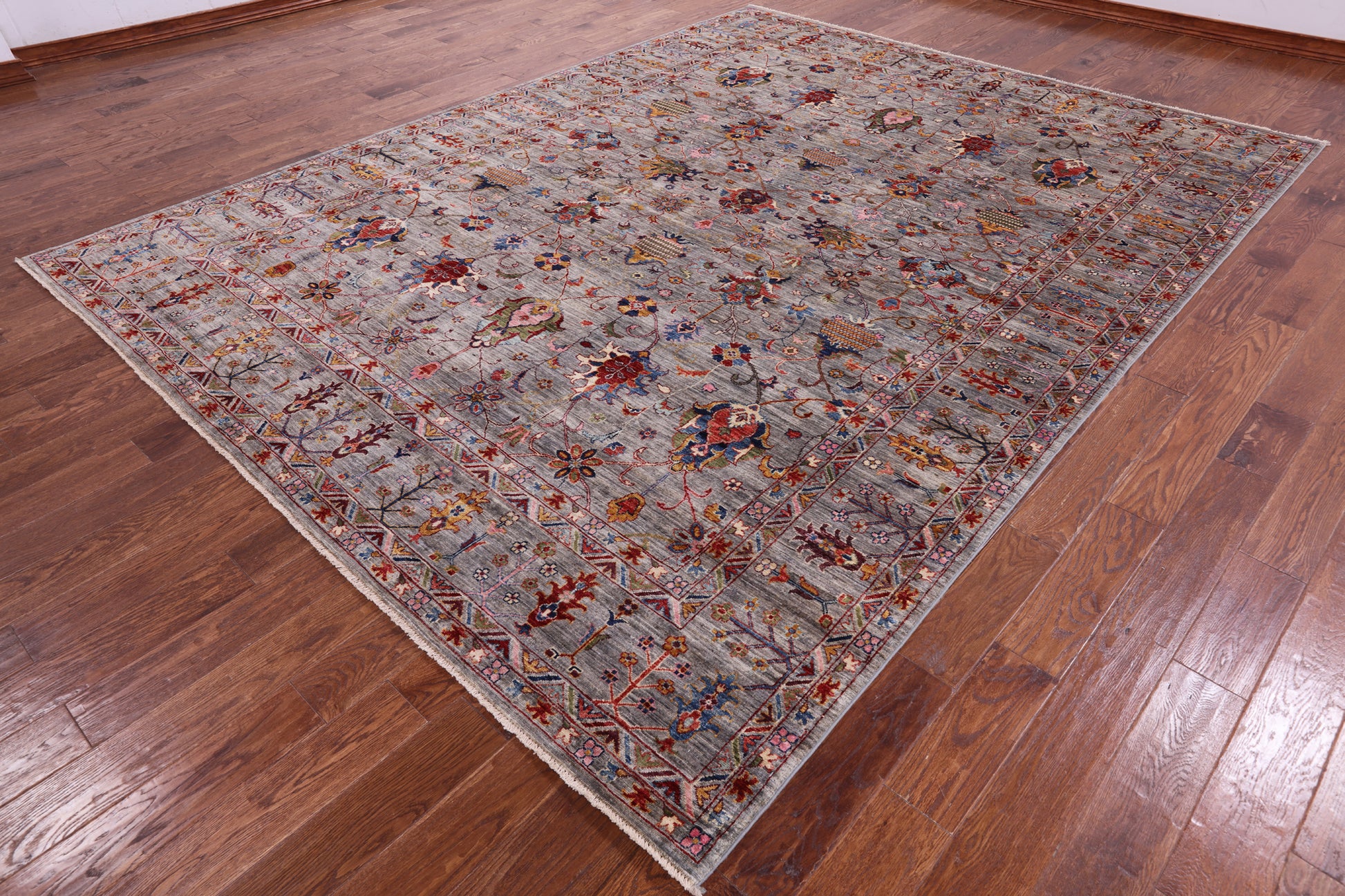 Peshawar Hand Knotted Wool Rug - 8' 11" X 11' 7" - Golden Nile