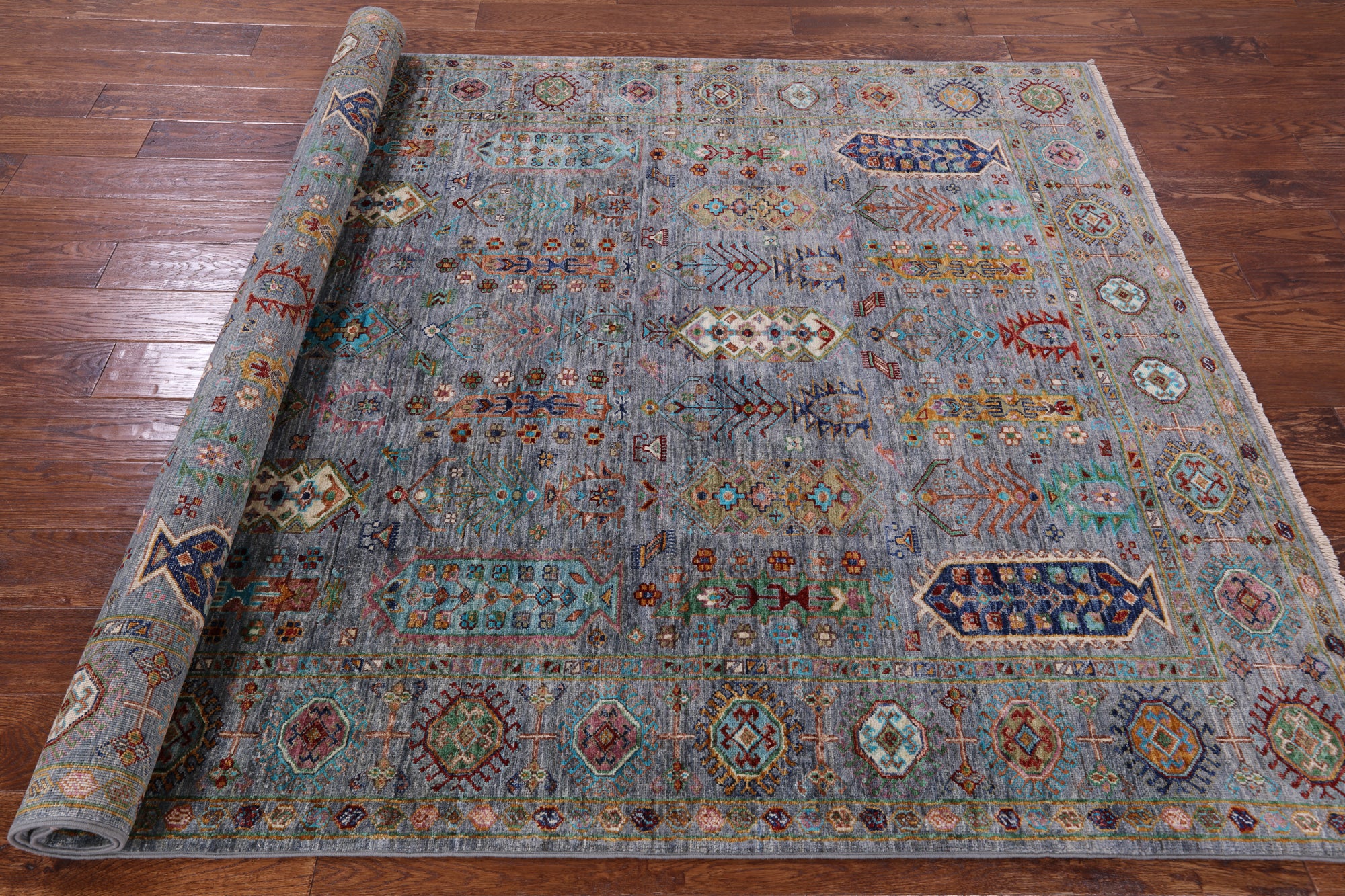 Turkmen Ersari Hand Knotted Wool Rug - 5' 9" X 8' 0" - Golden Nile