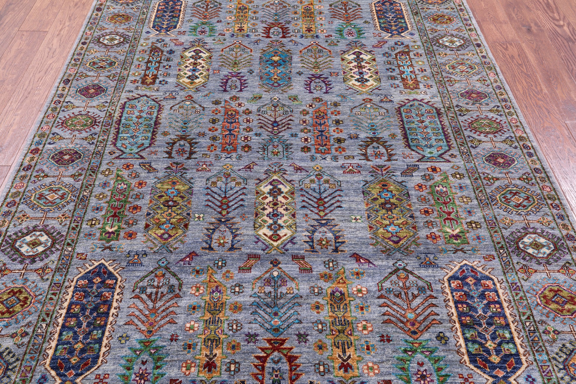 Turkmen Ersari Handmade Wool Rug - 5' 9" X 8' 0" - Golden Nile