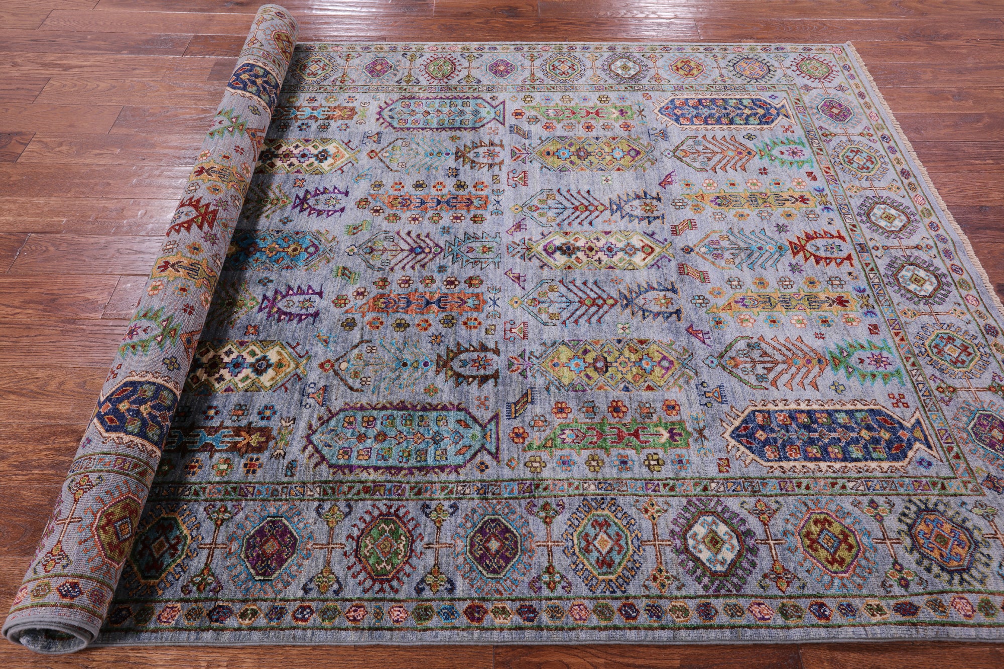 Turkmen Ersari Handmade Wool Rug - 5' 9" X 8' 0" - Golden Nile