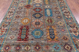 Turkmen Ersari Hand Knotted Wool Rug - 6' 10" X 10' 1" - Golden Nile