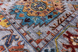 Grey Turkmen Ersari Hand Knotted Wool Rug - 4' 11" X 6' 8" - Golden Nile